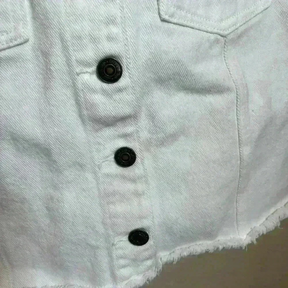 Sade & Sage white jean button down dress size small - Picture 3 of 5